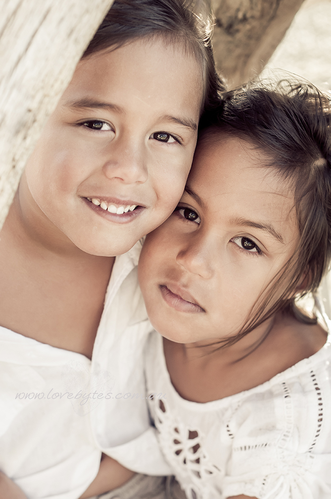 Twins cuddle