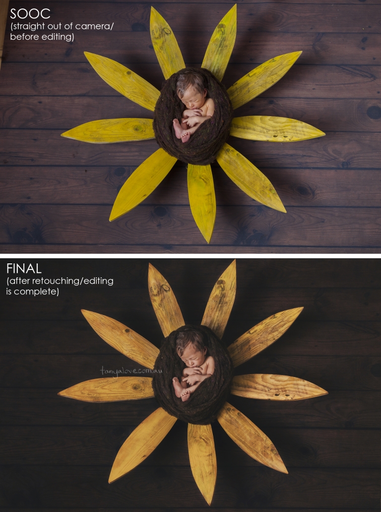 Newborn Photography, Before and After